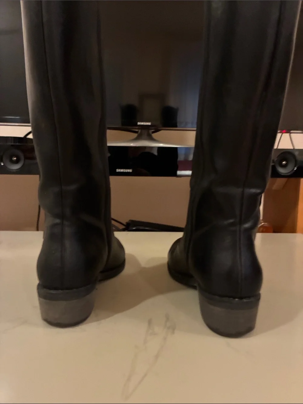 Women's Black Tall Side Zip Riding Boots
